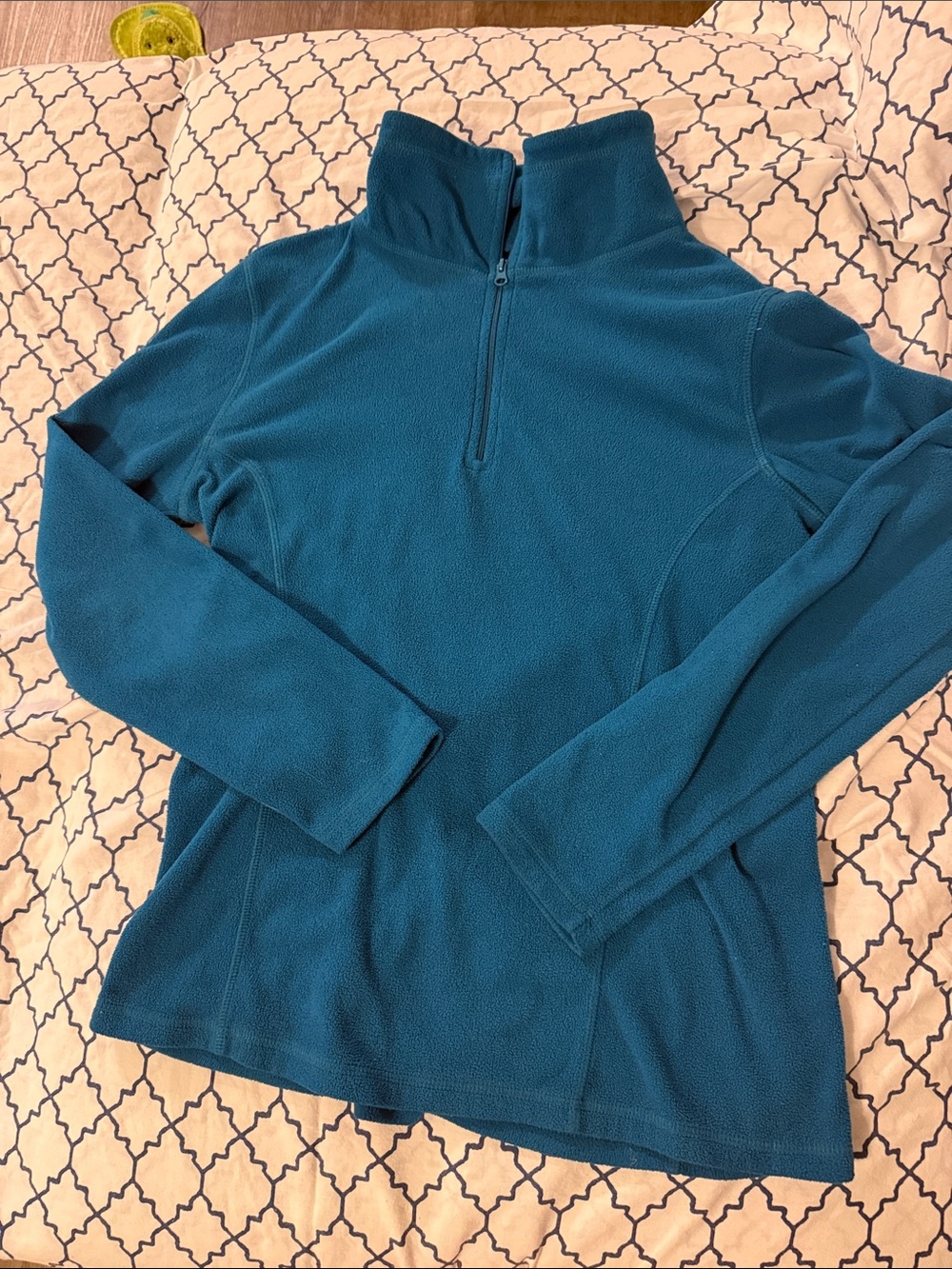 Old Navy Teal Quarter-Zip Fleece Pullover